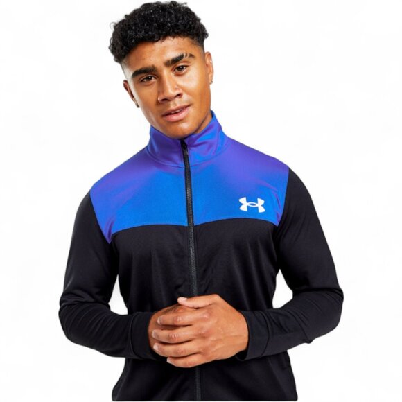 Under Armour Tracksuit Mens Size S Game Royal/Black Matching 2 pIece Set Outfit - Picture 2 of 13